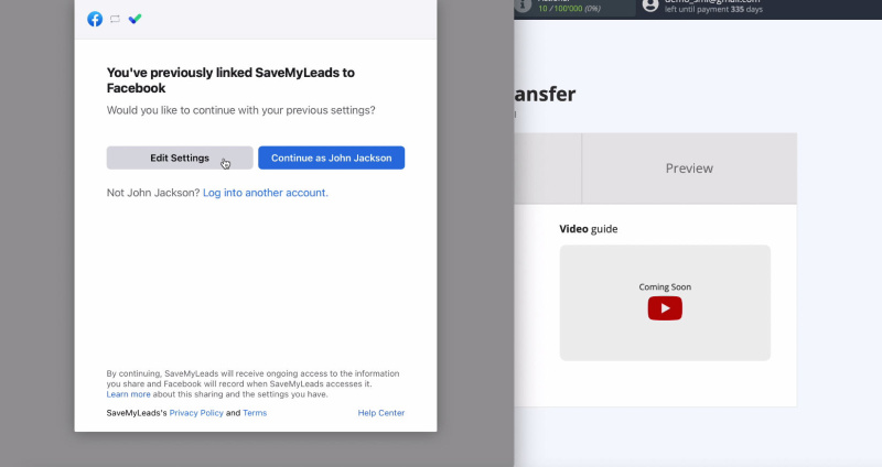 Facebook Lead Ads + Gmail Integration | Click Edit Settings