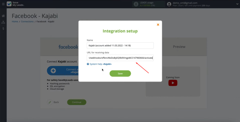 Facebook Leads Ads and Kajabi integration | Click “Save”