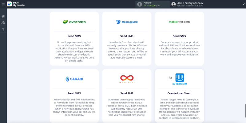 How to Create Intercom Leads from New Facebook Leads | Select Intercom System Template