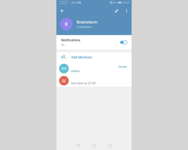 How to create a Telegram group | Settings