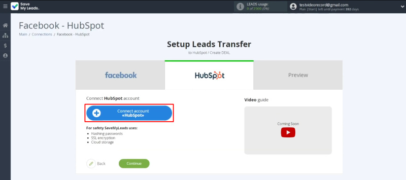 Facebook and HubSpot integration |&nbsp;Connect HubSpot account