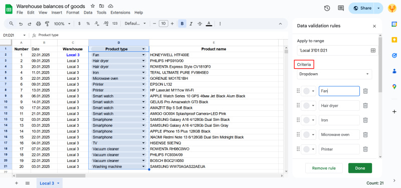Setting checkboxes