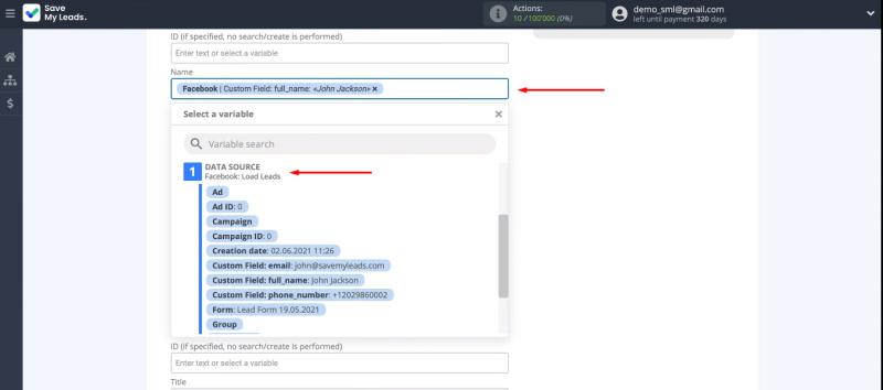 Facebook and Pipedrive integration | Define the data for Pipedrive