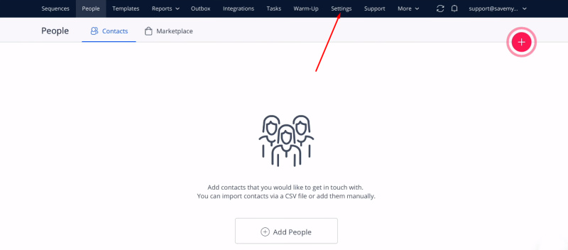 Facebook and Reply integration | Go to the settings in Reply