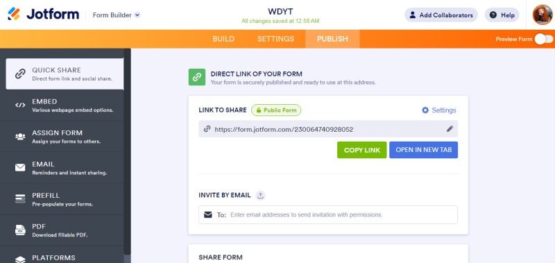 Jotform and Google Forms comprasion | Publish Jotform