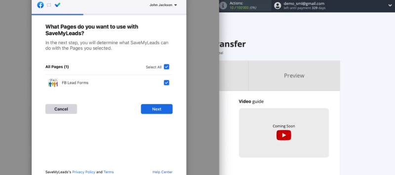 Facebook and HubSpot integration | Select advertising pages