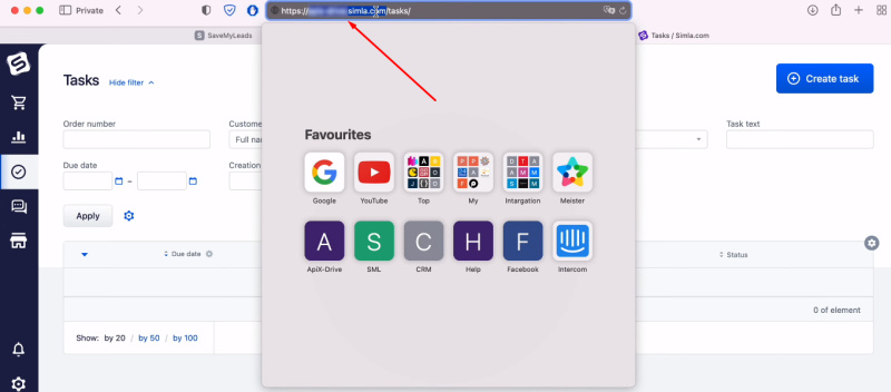 Facebook and Simla integration | Copy the domain