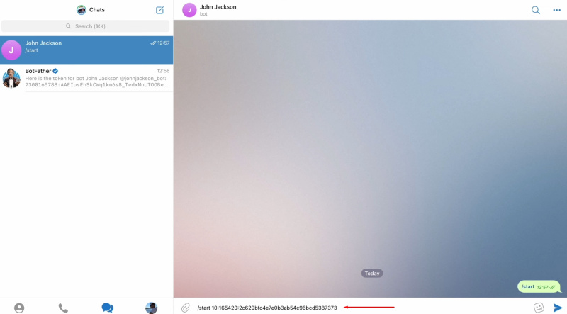 Facebook and Telegram integration | Send the string as a message