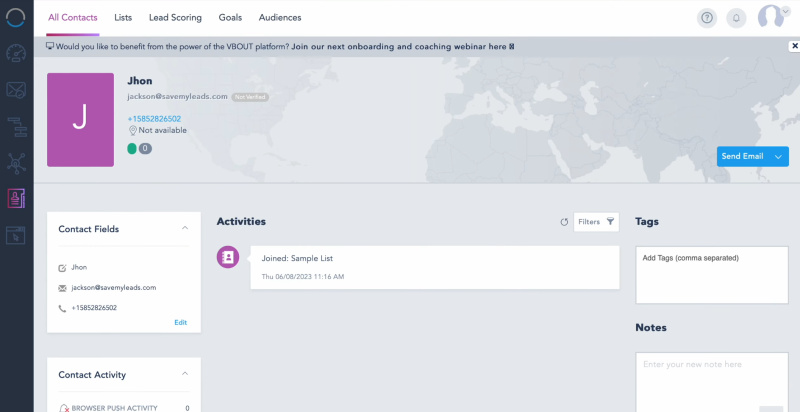 Facebook and Vbout integration | Go to Vbout and check the result