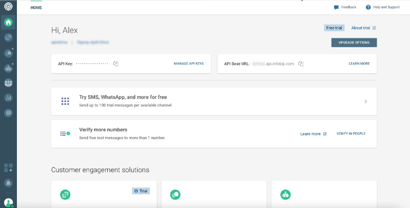 Infobip personal account