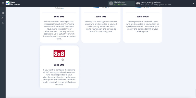 Choose an 8x8 service template