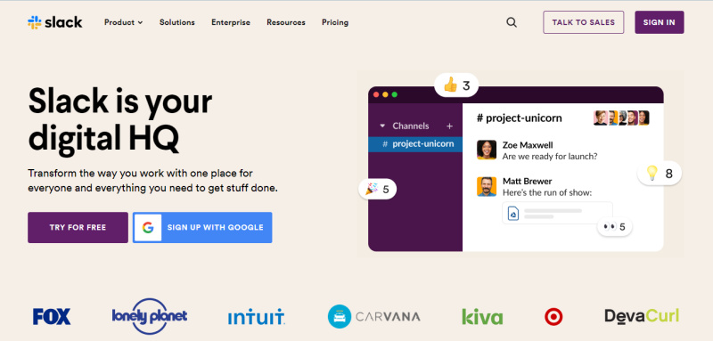 Slack: official site