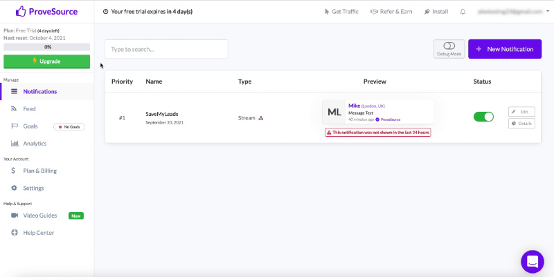 How to Automatically Send Data to ProveSource from Facebook Leads | New notification activated