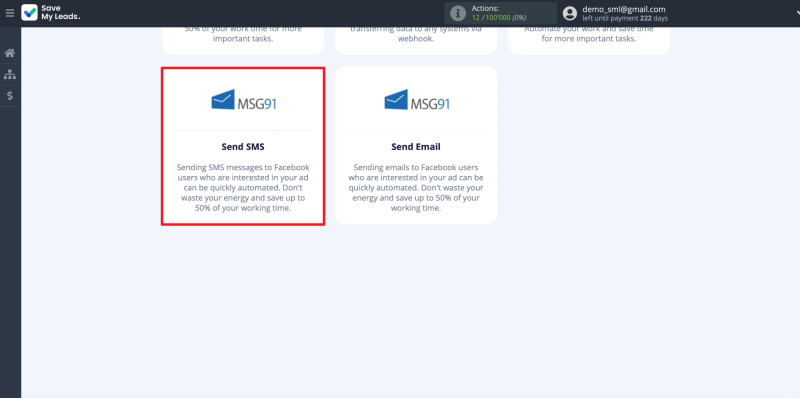Facebook and MSG91 integration | Choosing&nbsp;MSG91