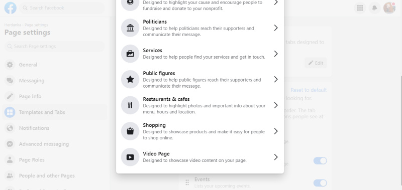 Choosing a Shopping Template
