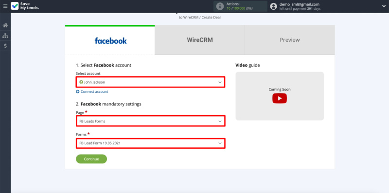 Setting up uploading leads