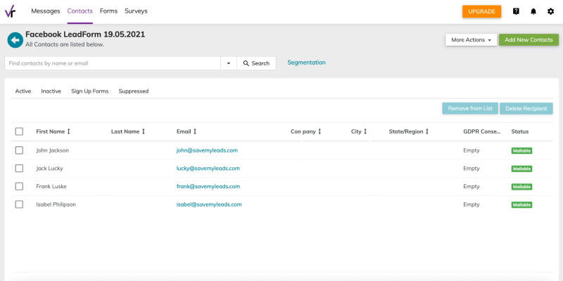 How to set up the upload of new leads from your Facebook ad account to your VerticalResponse email list | Facebook Leads Uploaded to VerticalResponse