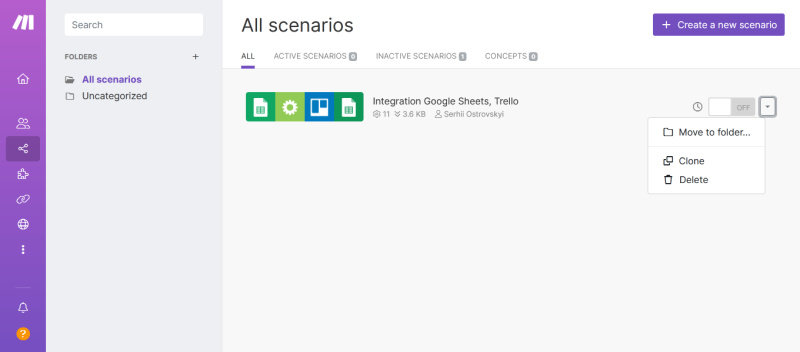 Integromat vs Zapier: comparison | List of scenarios<br>