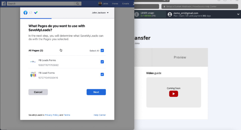 How to Automatically Send Data to ProveSource from Facebook Leads | Check all ad pages