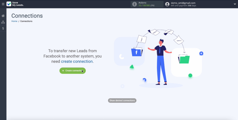 The first step is to create a new connection&nbsp;