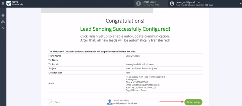 Facebook and Microsoft Outlook integration | Enable automatic data updates