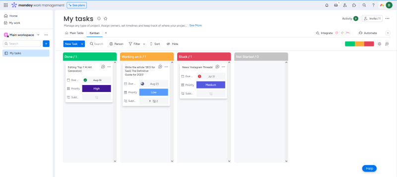 Task priority on Monday.com