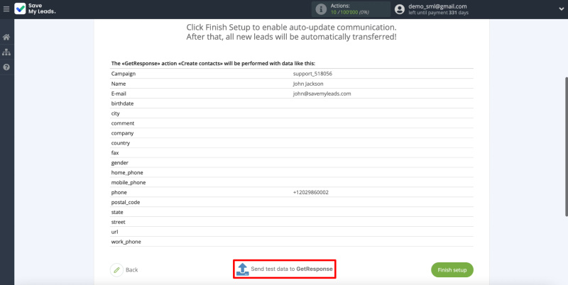 How To Set Up New Leads From Facebook To GetResponse | Checking the addition of the uploaded data to GetResponse