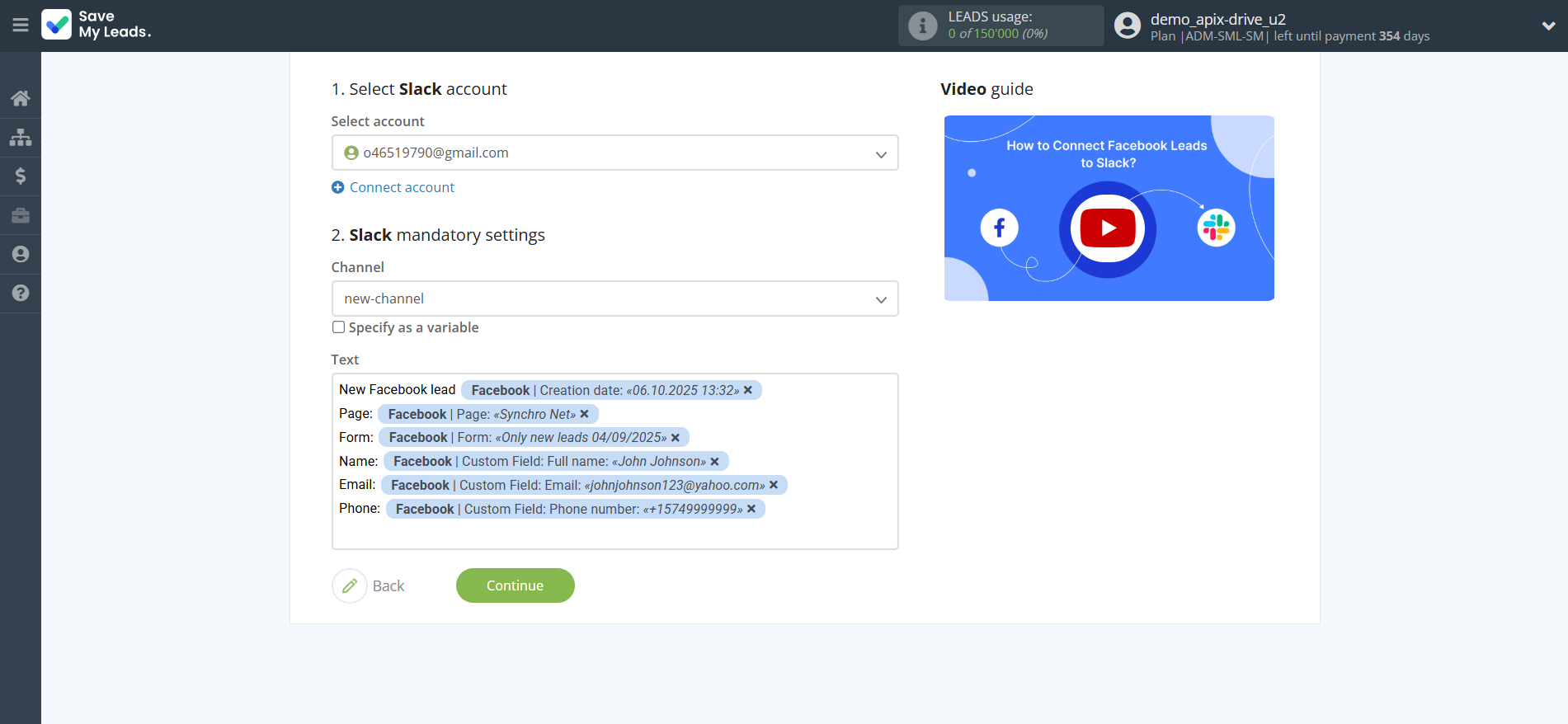 How to Connect Facebook with Slack Channel Notification | Assigning fields How to Connect Facebook with Slack Channel Notification | Assigning fields
