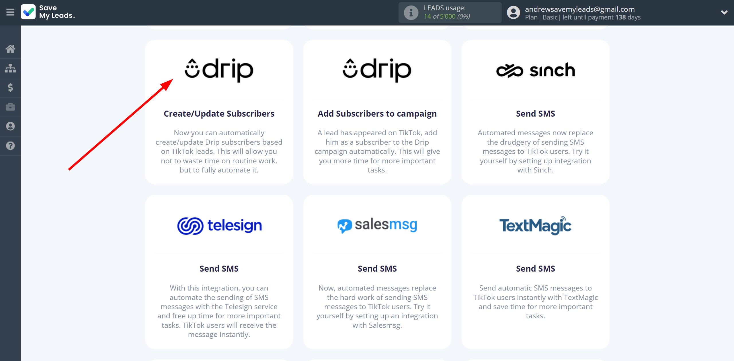 How to Connect TikTok with Drip Create/Update Subscribers | Data Destination system selection How to Connect TikTok with Drip Create/Update Subscribers | Data Destination system selection