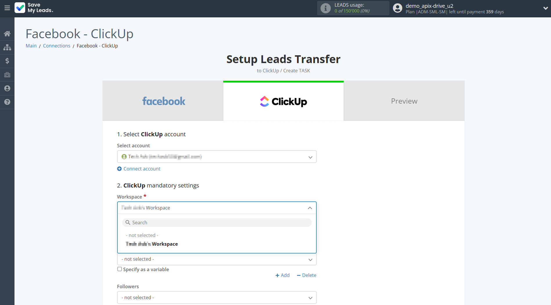 How to Connect Facebook with ClickUp | Assigning fields How to Connect Facebook with ClickUp | Assigning fields