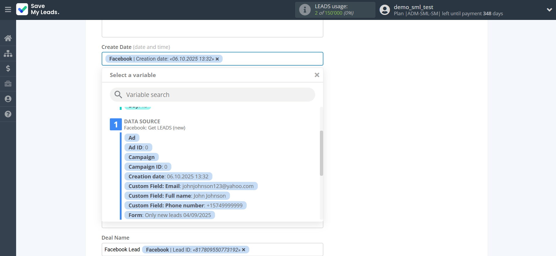 How to Connect Facebook with HubSpot Create Deal | Assigning fields How to Connect Facebook with HubSpot Create Deal | Assigning fields