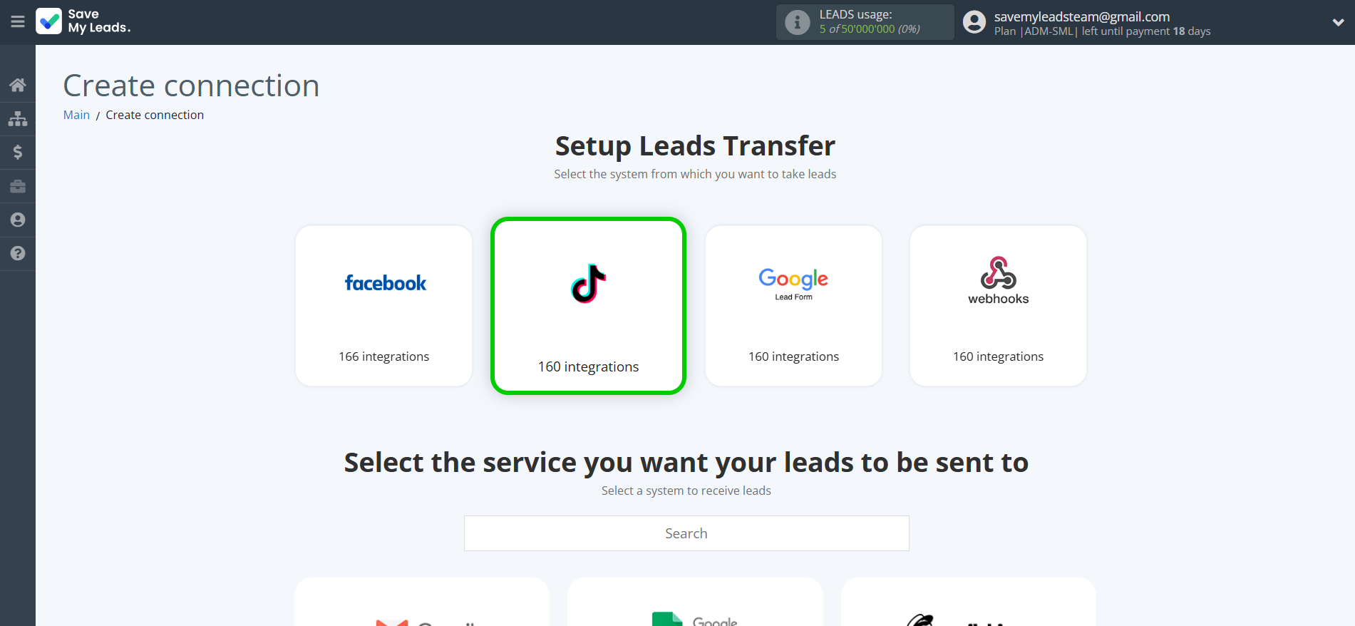 How to Connect TikTok with MailerLite Classic | Data Source system selection How to Connect TikTok with MailerLite Classic | Data Source system selection