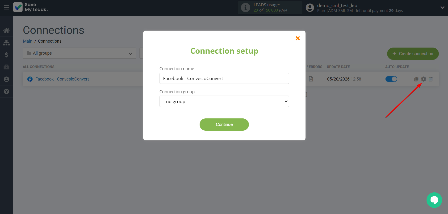 How to Connect Facebook with ConvesioConvert | Name and group connection