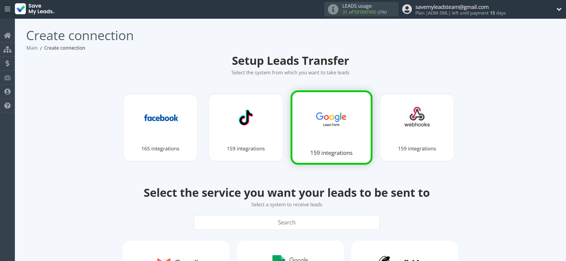 How to Connect Google Lead Form with Apollo.io Create Contacts | Data Source system selection