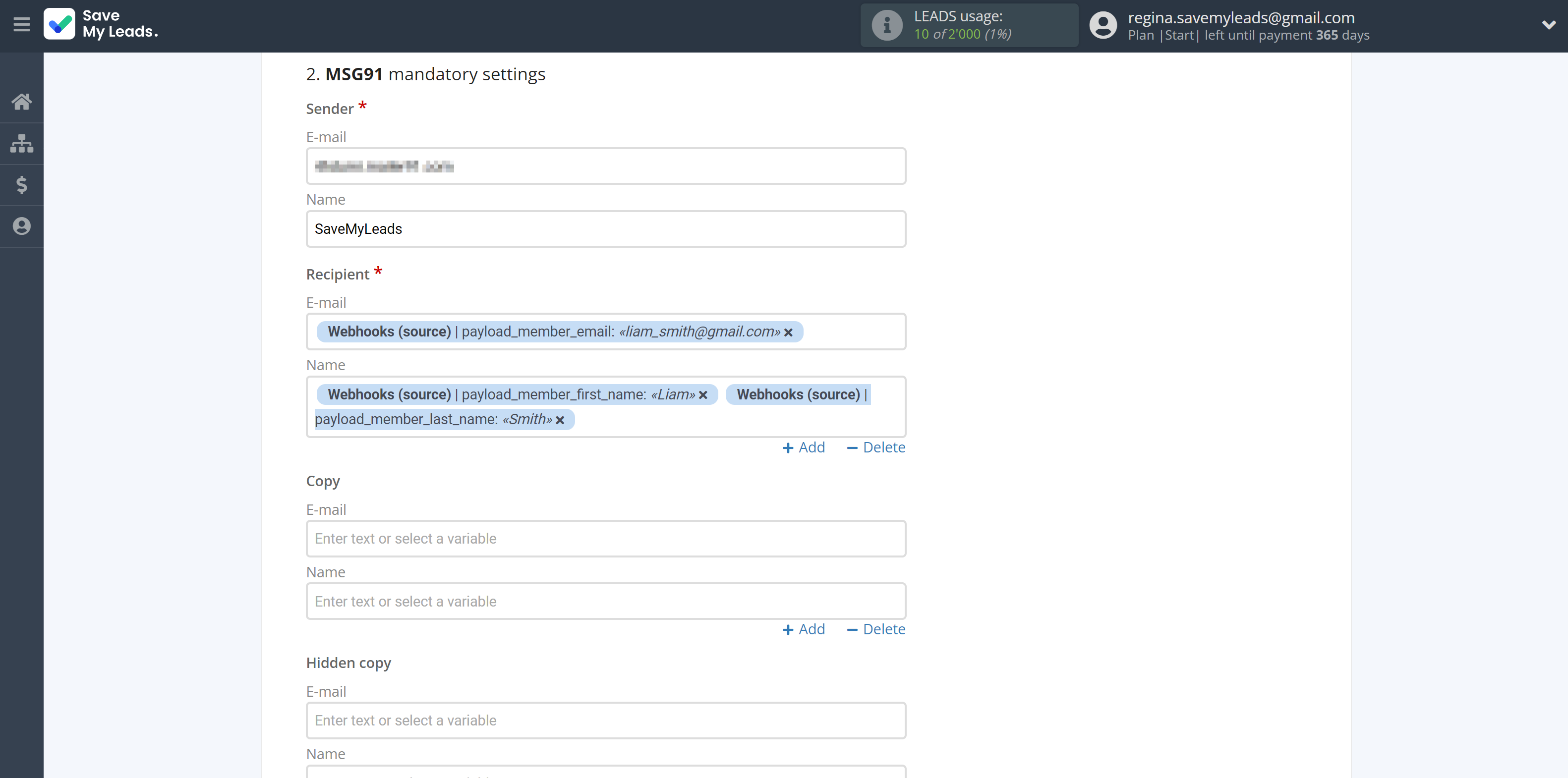 How to Connect Webhooks with MSG91 Send Email | Assigning fields How to Connect Webhooks with MSG91 Send Email | Assigning fields