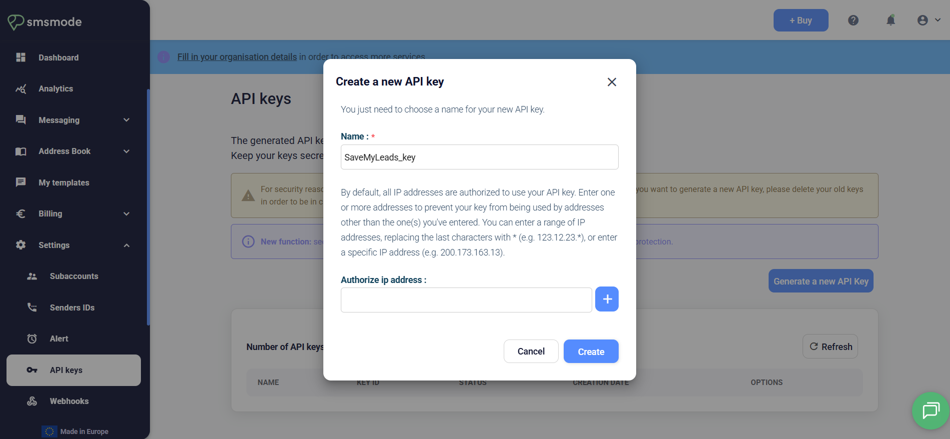 How to Connect Facebook with Smsmode | Data Destination account connection How to Connect Facebook with Smsmode | Data Destination account connection