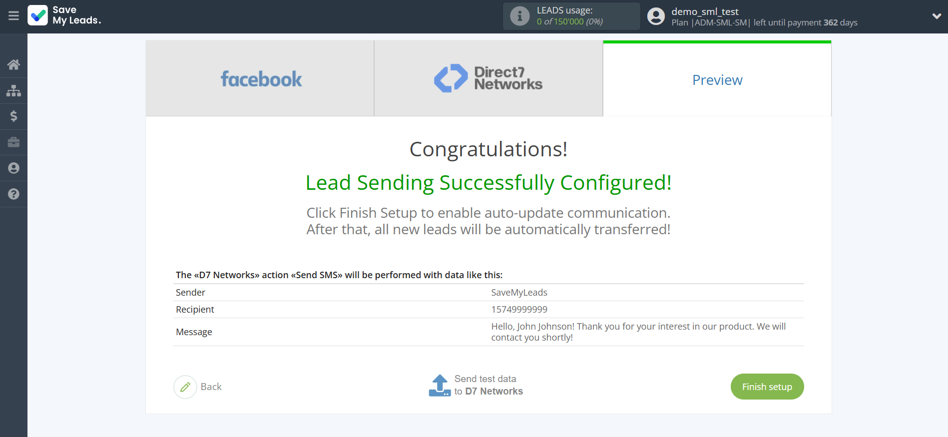 How to Connect Facebook with D7 Networks | Test data How to Connect Facebook with D7 Networks | Test data