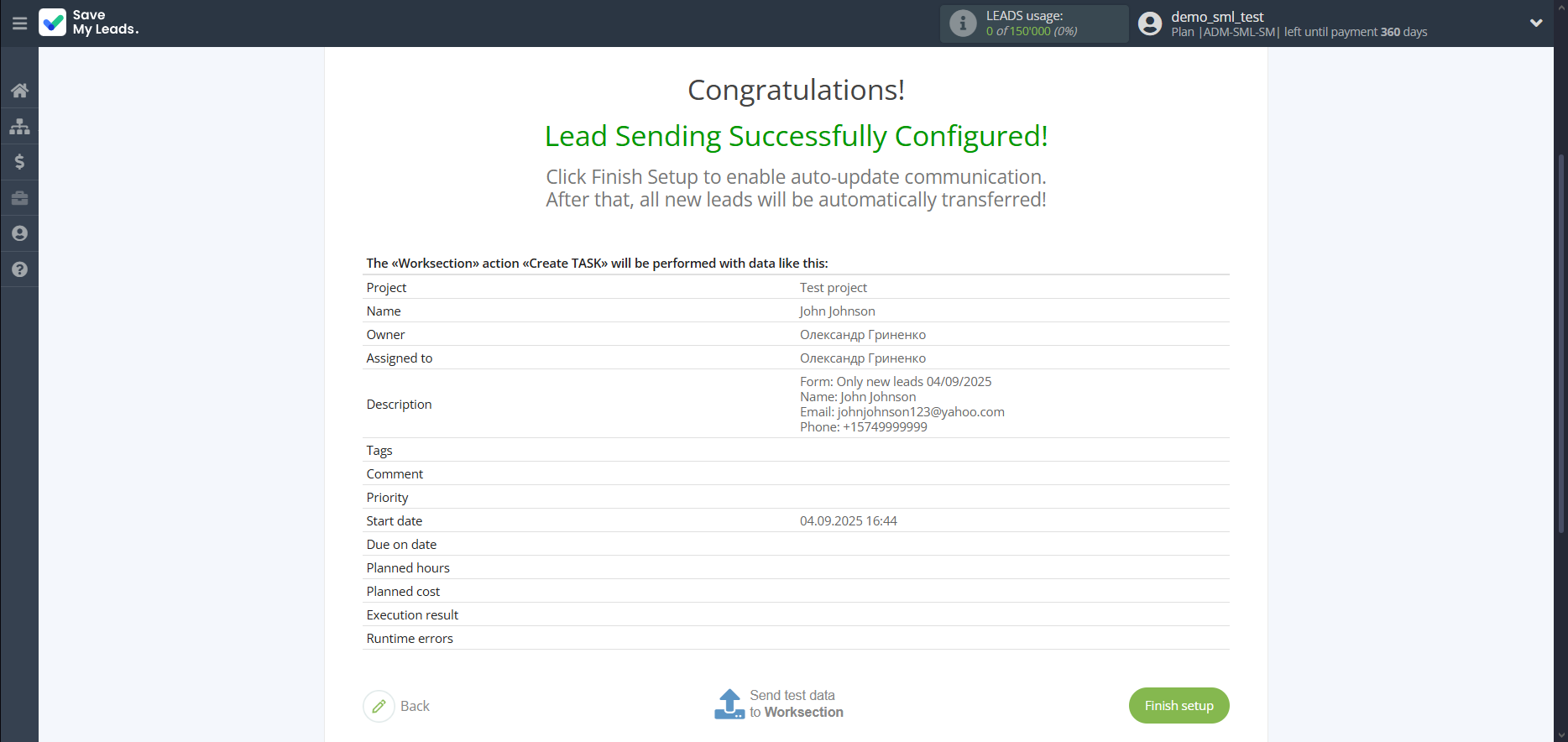 How to Connect Facebook with Worksection | Test data How to Connect Facebook with Worksection | Test data
