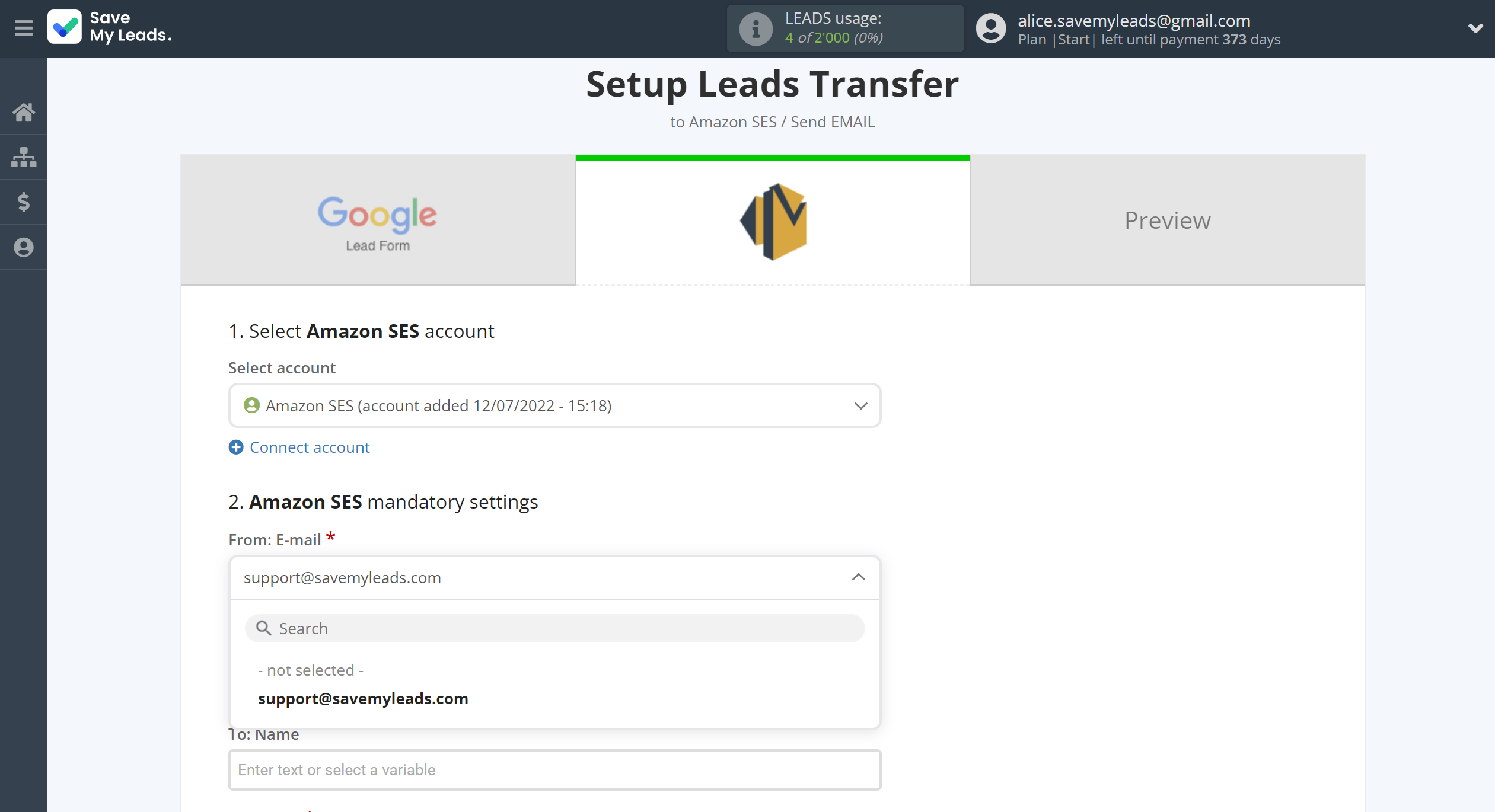 How to Connect Google Lead Form with Amazon SES | Assigning fields How to Connect Google Lead Form with Amazon SES | Assigning fields