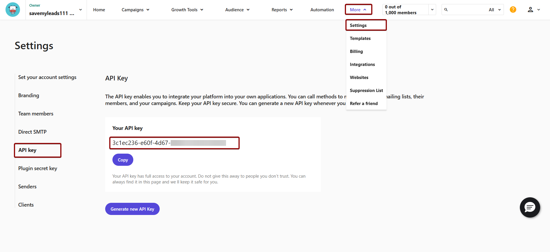 How to Connect Facebook with Moosend | Data Destination account connection