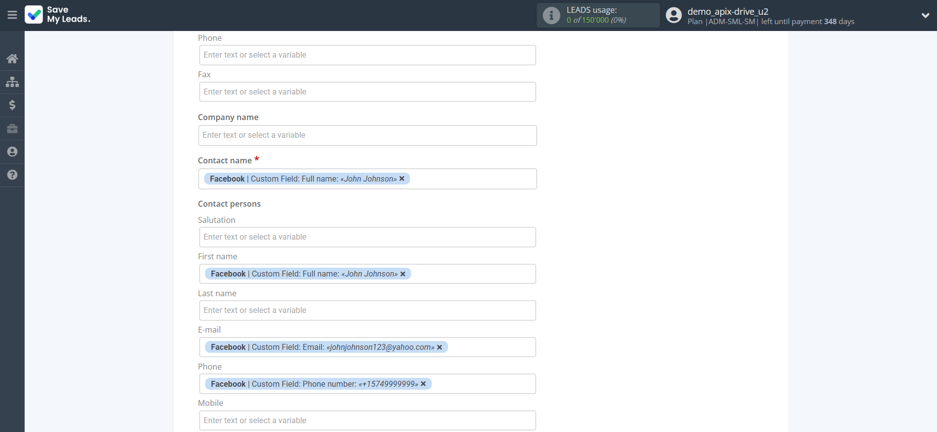 How to Connect Facebook with Zoho Inventory Create Contacts | Assigning fields How to Connect Facebook with Zoho Inventory Create Contacts | Assigning fields