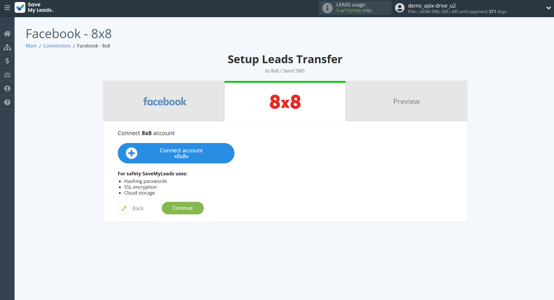 How to Connect Facebook with 8x8 | Data Destination account connection