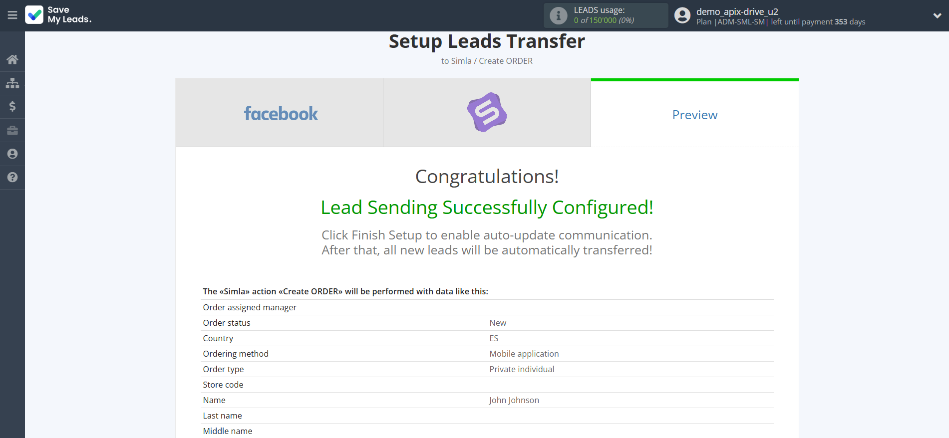 How to Connect Facebook with Simla Create Order | Test data How to Connect Facebook with Simla Create Order | Test data
