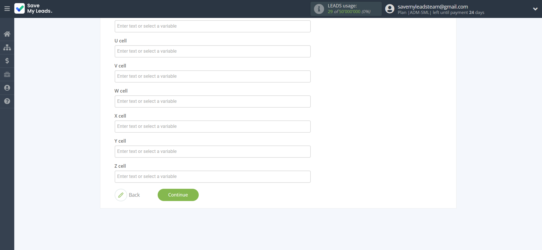 How to Connect TikTok with Rows Add Row | Assigning fields