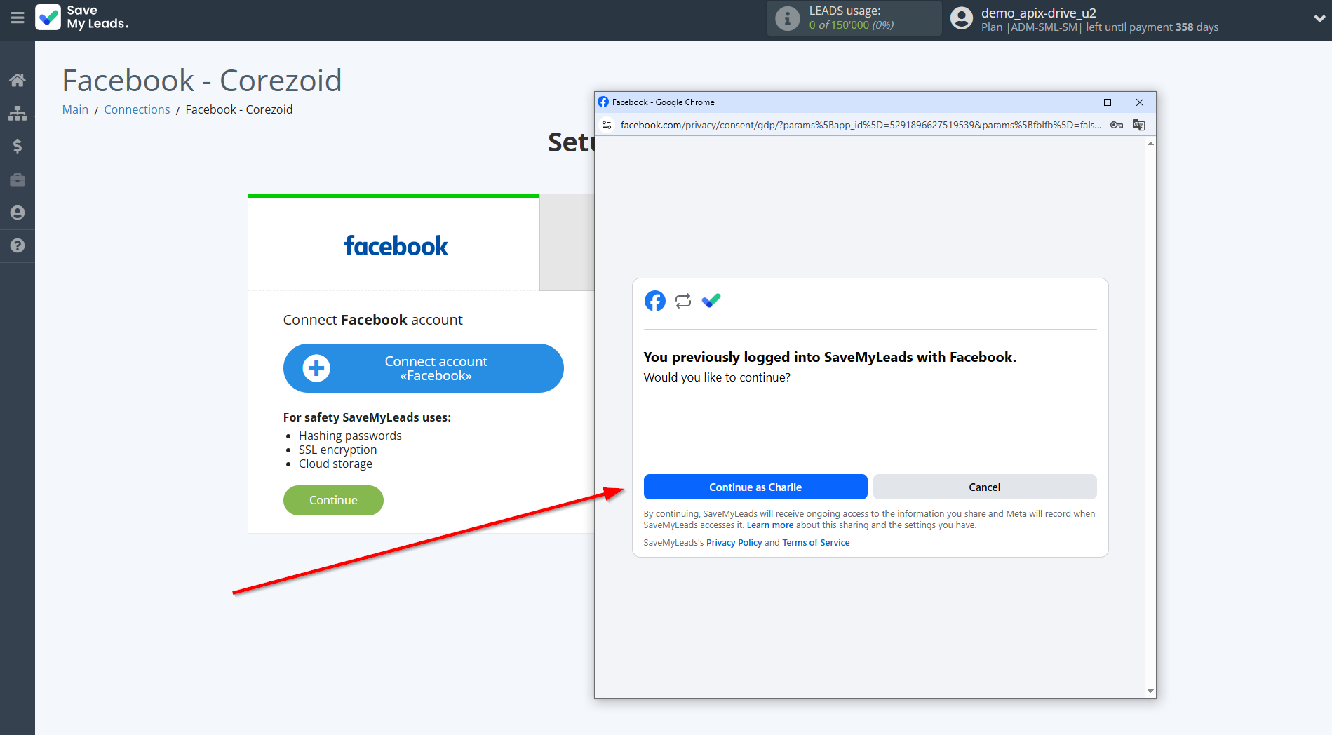 How to Connect Facebook with Corezoid | Data Source account connection How to Connect Facebook with Corezoid | Data Source account connection