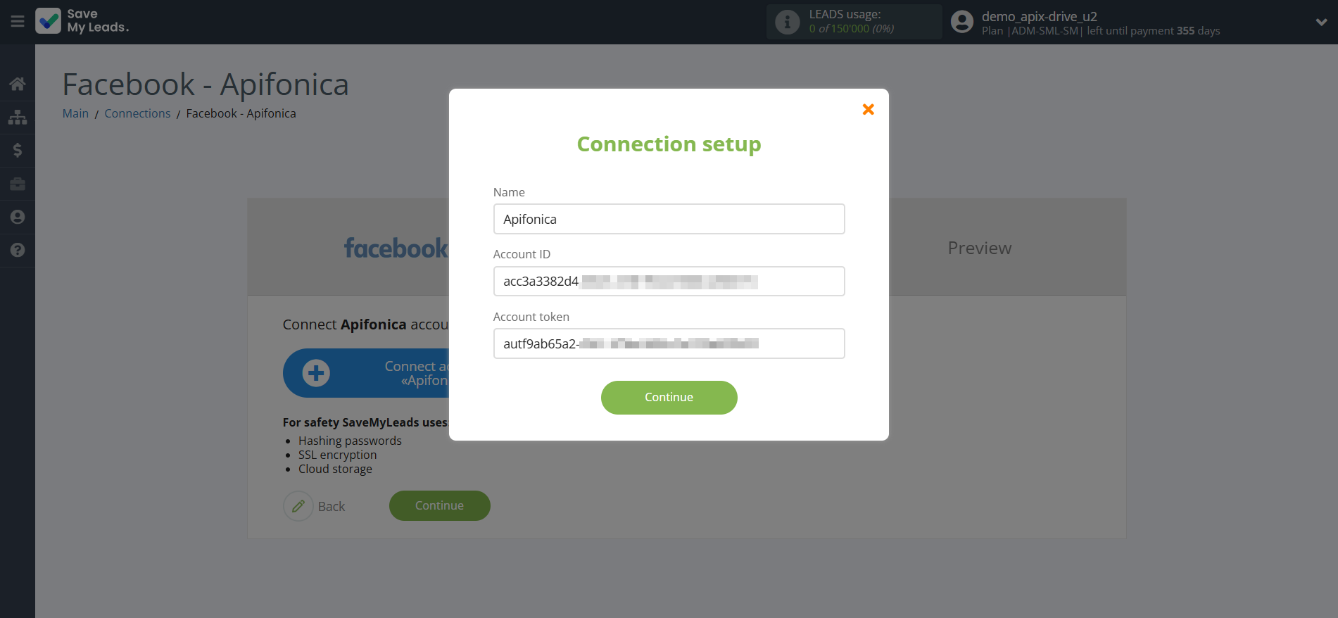How to Connect Facebook with Apifonica | Data Destination account connection How to Connect Facebook with Apifonica | Data Destination account connection