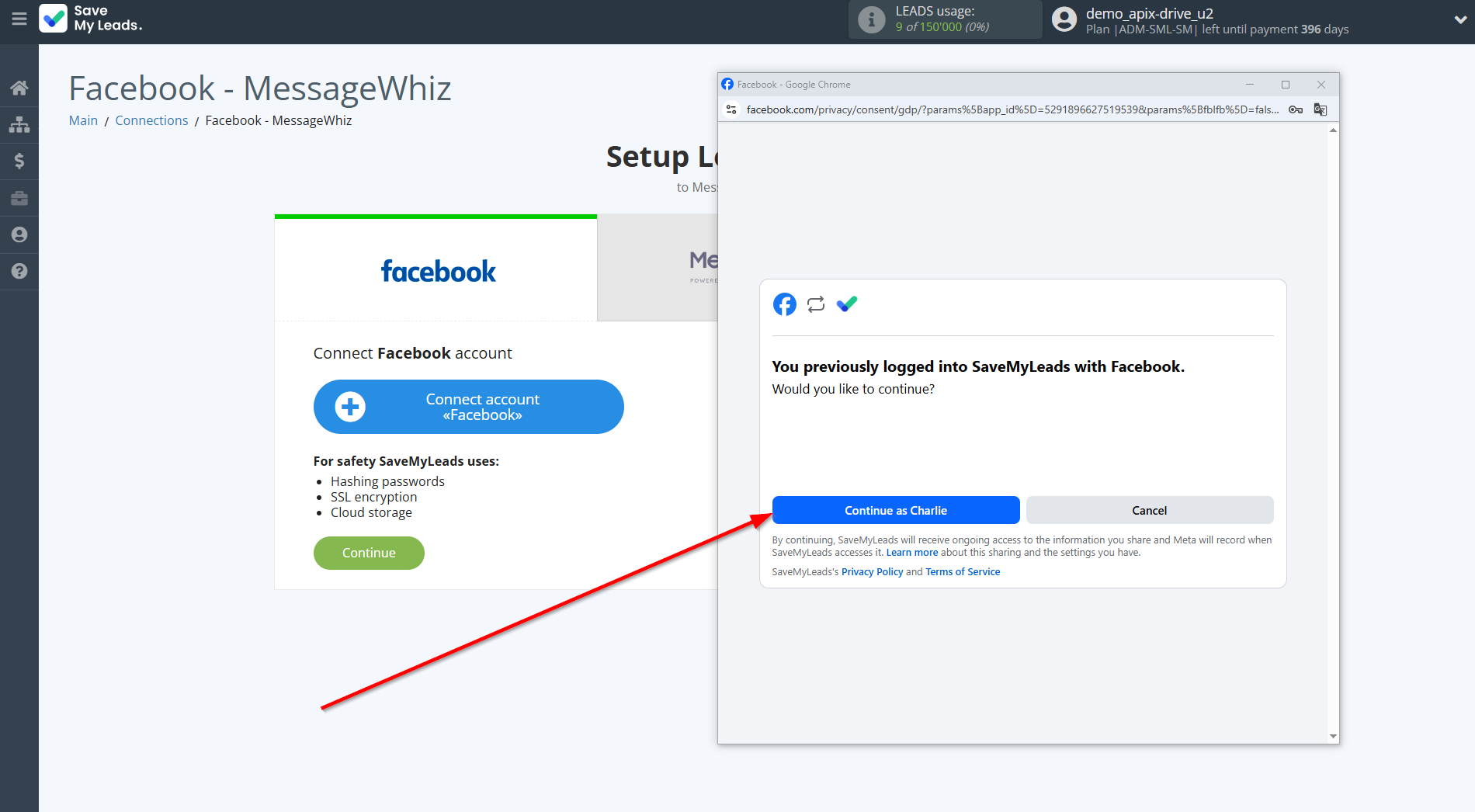 How to Connect Facebook with MessageWhiz | Data Source account connection