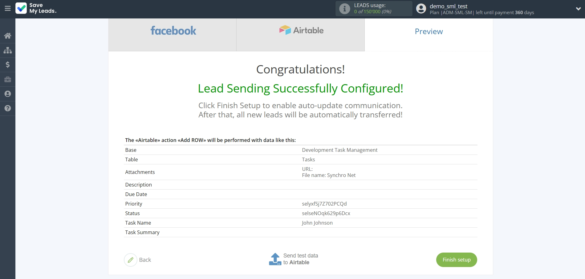How to Connect Facebook with AirTable | Test data How to Connect Facebook with AirTable | Test data