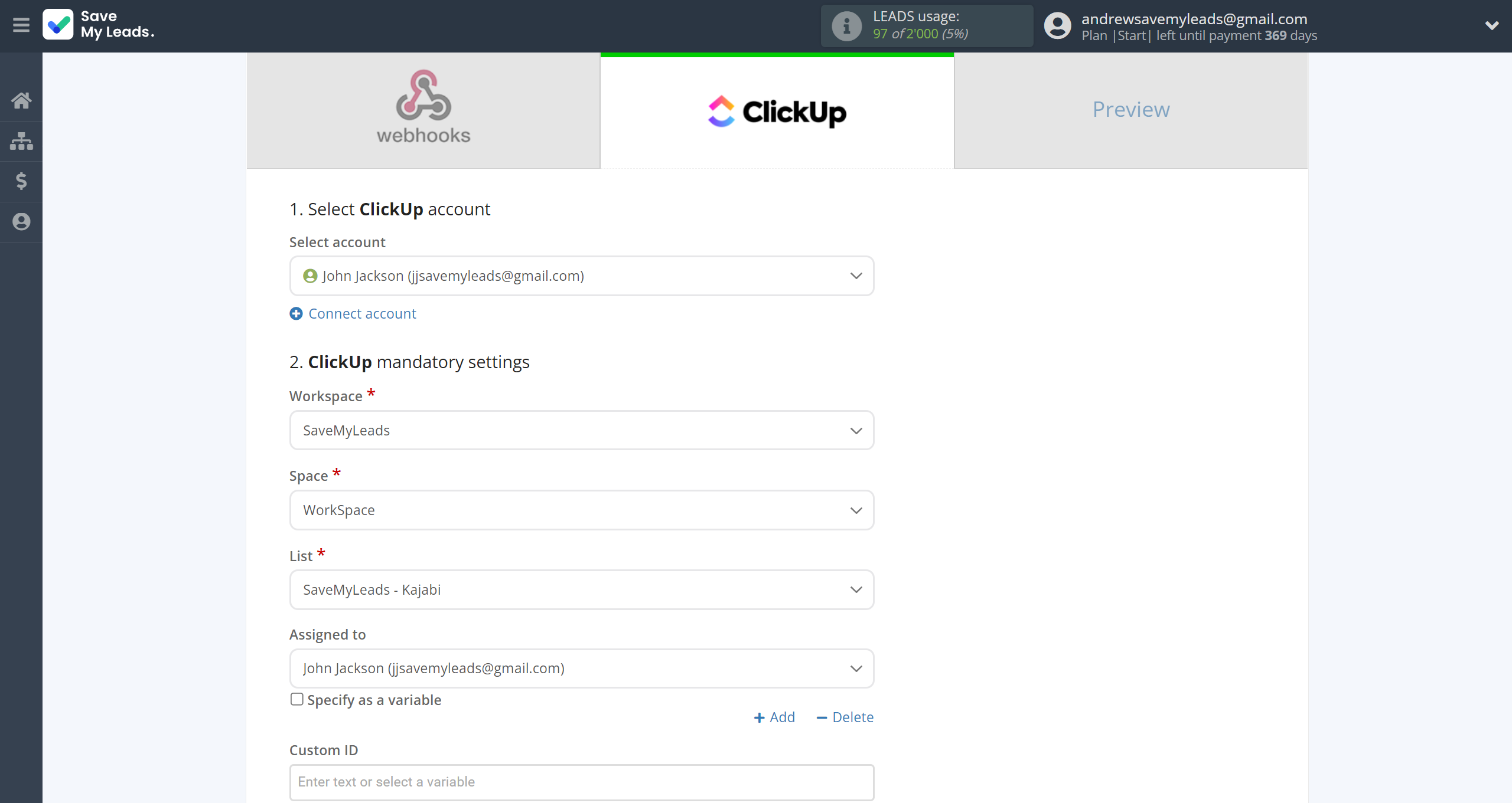 How to Connect Webhooks with ClickUp | Assigning fields How to Connect Webhooks with ClickUp | Assigning fields