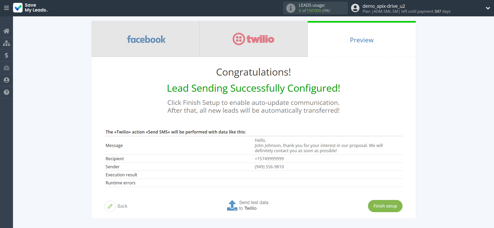 How to Connect Facebook with Twilio | Test data How to Connect Facebook with Twilio | Test data